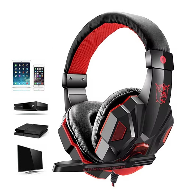 Pc Gaming Earbuds - 3.5mm Wired Gaming Headphones With LED