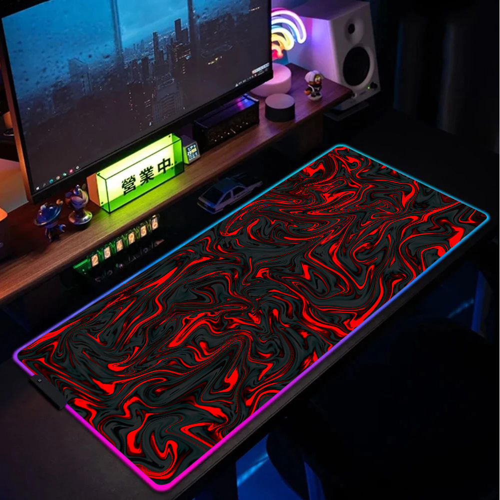 Mousepad RGB Mouse Pad Red and - Pc Gaming Liquid review and price