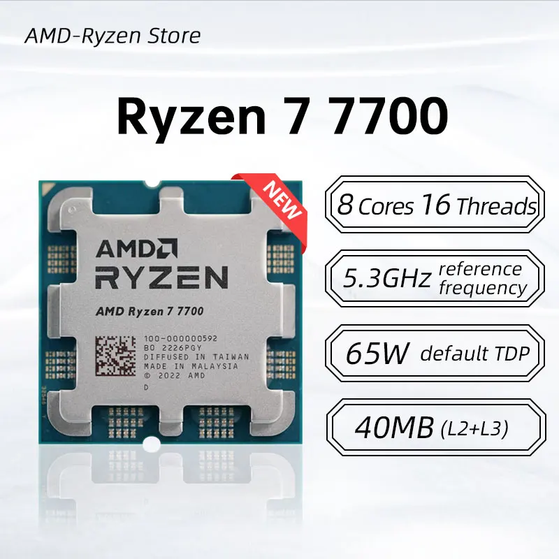 New AMD Ryzen 7 7700 Processor - Pc Gaming Ryzen review and price