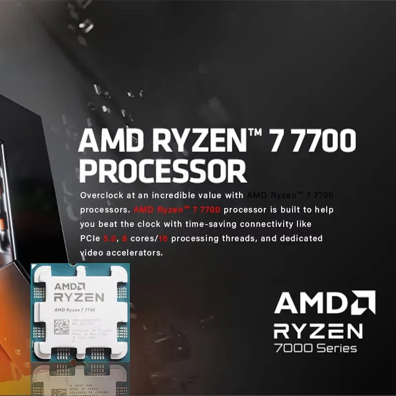 New AMD Ryzen 7 7700 Processor - Pc Gaming Ryzen review and price