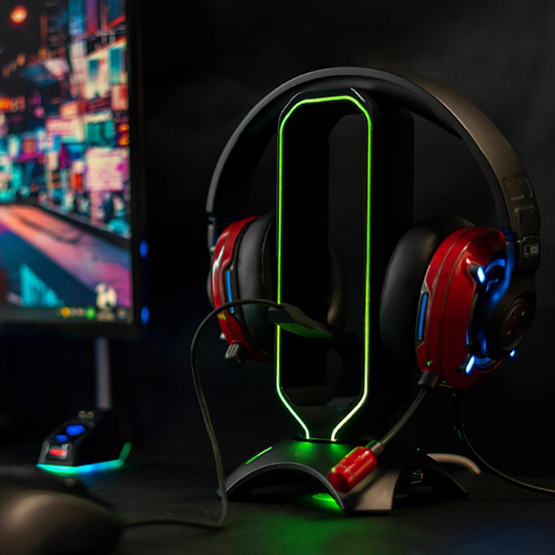 RGB Headset Stand with Mouse B - Mouse Bungee Holder review and price